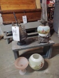 Stool, oil Lamp, Caster Set