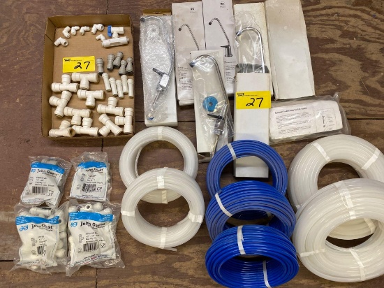 Reverse osmosis faucets, plastic couplers, tubing.