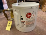 Rheem 6-gallon electric water heater, works.