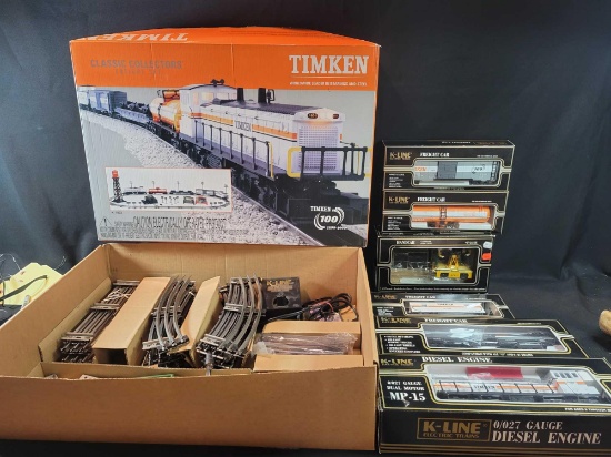 K line classic collectors Timken freight set w/ Timken 1899 diesel engine, 4 cars..