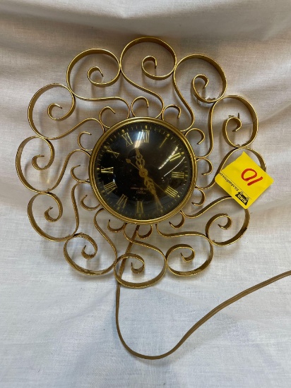 General Electric wall clock mid century