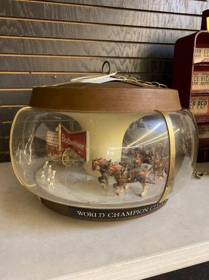 Budweiser Clydesdales carousel lamp/ rotating globe