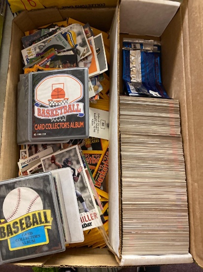 1 box mixed sports cards, mostly '80s and '90s, also golf cards