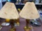 Pair of table lamps with sheets