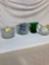 Glass cheese preserver, green glass pitcher, and other glassware