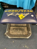 Goodyear racing rolling garage stool