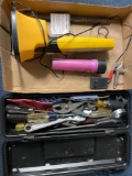 Miscellaneous tools, screwdrivers, wrenches, flashlight