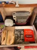 Vintage Polaroid camera and records 45s
