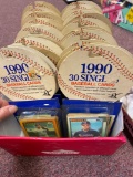 1990 singles Baseball cards 1993 McDonald?s game day card sheets, NBA hoops action photos 1991