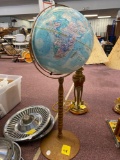 Globe on a wood stand