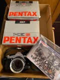 Pentax me super SLR camera and lenses, etc.