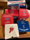 Six bobble heads etc. Cleveland Indians