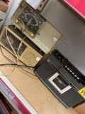 2 vintage clock radios and Panasonic cassette radio