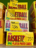 4 boxes Fleer 1990 basketball cards