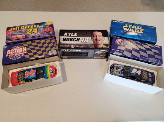 Jeff Gordon and Kyle Busch Action Racing and Lionel Racing Diecast Cars