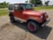 1978 Jeep CJ 7, w/ hard top, auto. trans, shows 40,986, Vin # J8A93EH044660