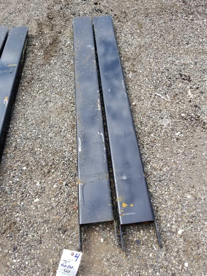Set of new pallet fork extensions, 71 in