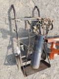 Torch cart with hoses and gauges
