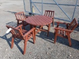 Wood table with 4 chairs