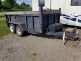 Approx. 2001 14 ft. dump trailer, tandem axle, works