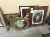 4 frames, 2 prints and 2 ancestral photos
