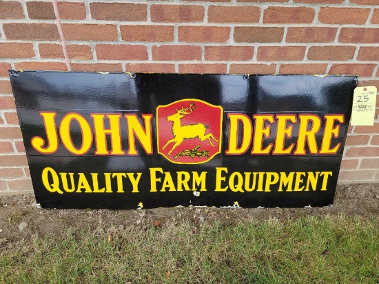 John Deere - Double Sided Enamel Sign