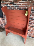 Painted Red Bench