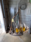 Yard Tools and Fishing Poles