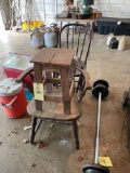 Two Chairs with Stool