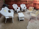 Wicker Patio Set with 2 Extra Chairs
