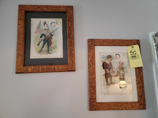 Pair of Framed McLoughlin Bros Prints