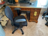 Kneehole Desk and Office Chair