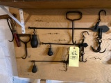 Vintage Cast Iron Hooks and Scale Weights