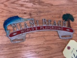 Miami Beach License Plate Topper
