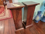 Pair of Oak Plant Stands