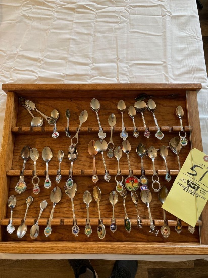 Silver plated collector spoons