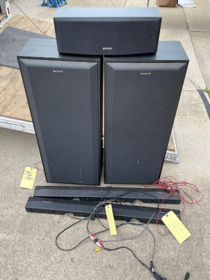 Sony upright speakers and sound bars