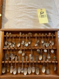 Collector spoons, some sterling, mostly plated