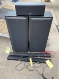 Sony upright speakers and sound bars