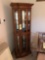 Lighted curio cabinet w/ glass shelves