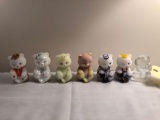 (7) hand-painted Fenton bears