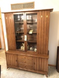 2-pc. mid-century china hutch