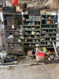 Contents of 3 Shelves, Bolt Stock, Hardware, Brackets, Nails and Screws, Comealongs, Metal Pieces