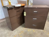 Two Thre- Drawer Lateral File Cabinets