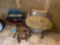 Serving Tray set, lamp table, doll size rocker & benches