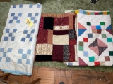 Child's and full size quilts - two hand done one machine