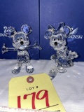 Swarovski Mickey And Minnie Mouse Figurines w/ boxes