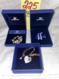 Swarovski Pins and Necklaces w/ boxes