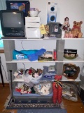 Contents on shelf incl. TV - beach Cabana - material - decor items - stamps - etc.