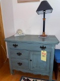 PaInted washstand - lamp and clock